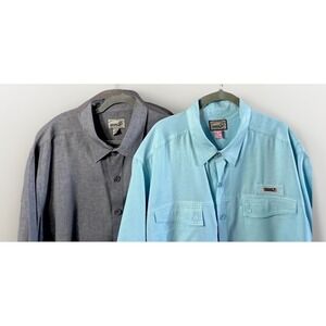 Men's‎ Hook & Tackle Performance Fishing Shirts Sz 2XL SPF Vented Lot Of 2 EC